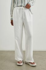 Fine-Striped Linen Wide-Leg Pants