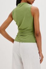 Ruffled Waist-Hugging Women's Blouse