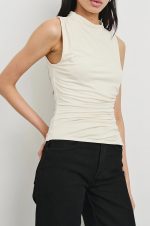 Ruffled Waist-Hugging Women's Blouse