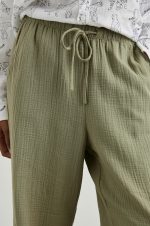 Fine-Striped Linen Wide-Leg Pants