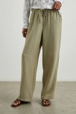 Fine-Striped Linen Wide-Leg Pants
