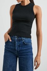 Striped Round-Neck Sleeveless Pullover