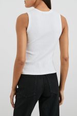 Striped Round-Neck Sleeveless Pullover