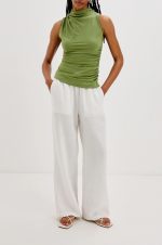 Ruffled Waist-Hugging Women's Blouse