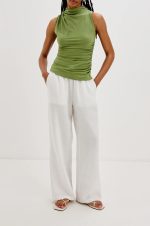 Ruffled Waist-Hugging Women's Blouse