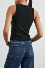 Striped Round-Neck Sleeveless Pullover