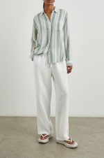 Fine-Striped Linen Wide-Leg Pants