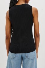 V-Neck Knitted Buttoned Vest